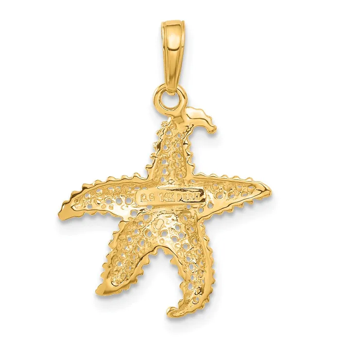 Goldia PreStyled Sets 14k Yellow Gold Polished OpenBacked Starfish Pendant