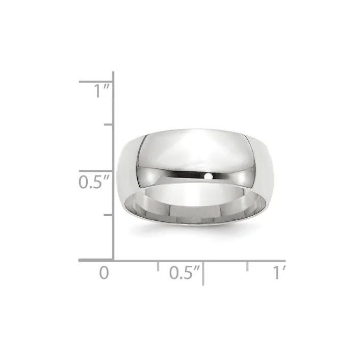 Goldia Rings Solid 10K White Gold 8mm Light Weight Comfort Fit MensWomens Wedding Band Ring Size 4 Goldia Rings Solid 10K White Gold 8mm Light Weight Comfort Fit MensWomens Wedding Band Ring Size 4