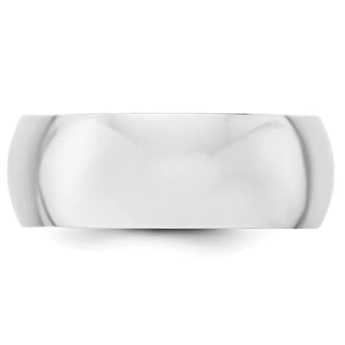 Rings Goldia Solid 18K White Gold 8mm Half Round MensWomens Wedding Band Ring Size 135 Rings Goldia Solid 18K White Gold 8mm Half Round MensWomens Wedding Band Ring Size 135