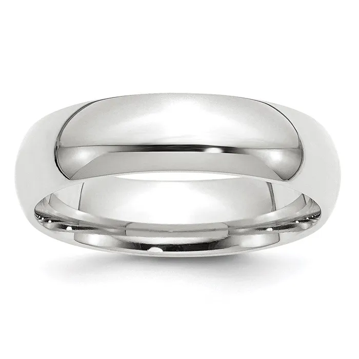 Solid 10K Yellow Gold White Gold 6mm Comfort Fit MensWomens Wedding Band Ring Size 7 Goldia Rings