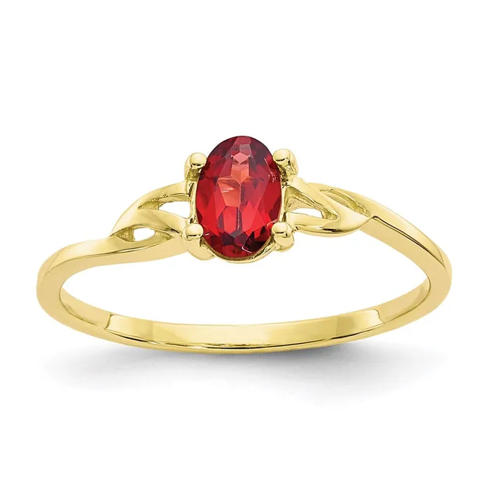 10k Polished Geniune Garnet Birthstone RingWBC10XBR130 WB Choice Jewelry Rings