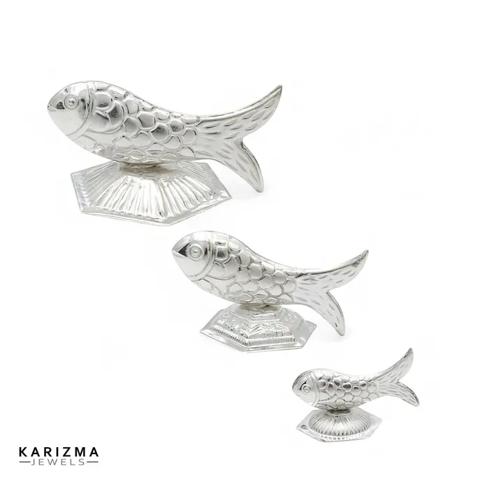 925 Real Silver Fish for Lal kitab red book and astrological remedies Karizma Jewels Rings