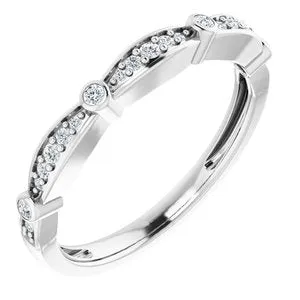 Rings WB Choice Jewelry 14K White 18 CTW Diamond Stackable Anniversary Band652011100PSTWBC