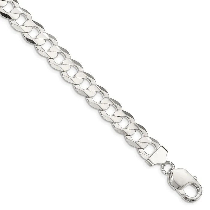 Rings WB Choice Jewelry Sterling Silver 975mm Concave Beveled Curb ChainWBCQCBC25026