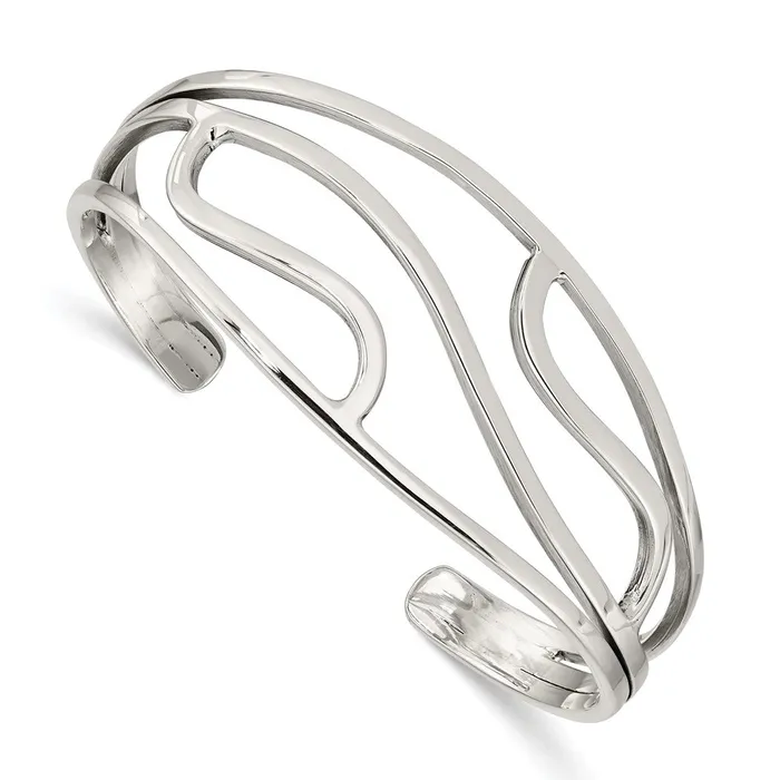 Rings WB Choice Jewelry Sterling Silver Cuff BangleWBCQB1275