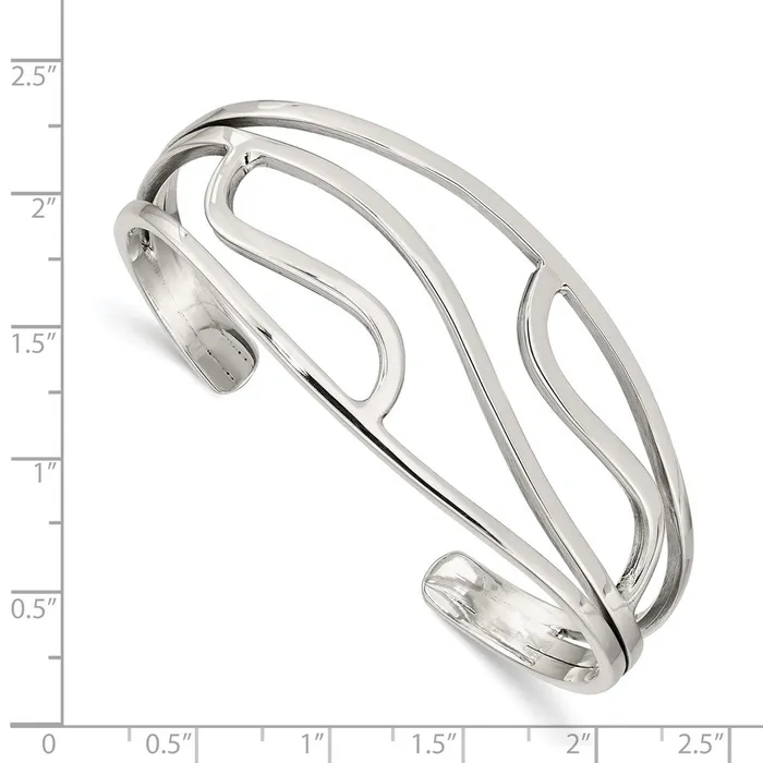 Rings WB Choice Jewelry Sterling Silver Cuff BangleWBCQB1275 Rings WB Choice Jewelry Sterling Silver Cuff BangleWBCQB1275