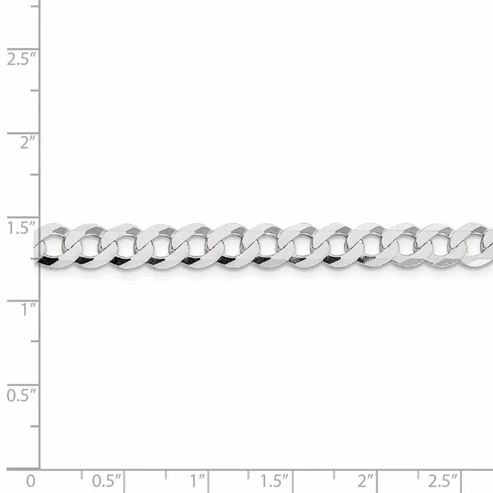 Sterling Silver 68mm Flat Curb ChainWBCQLB18016 WB Choice Jewelry Rings Sterling Silver 68mm Flat Curb ChainWBCQLB18016 WB Choice Jewelry Rings