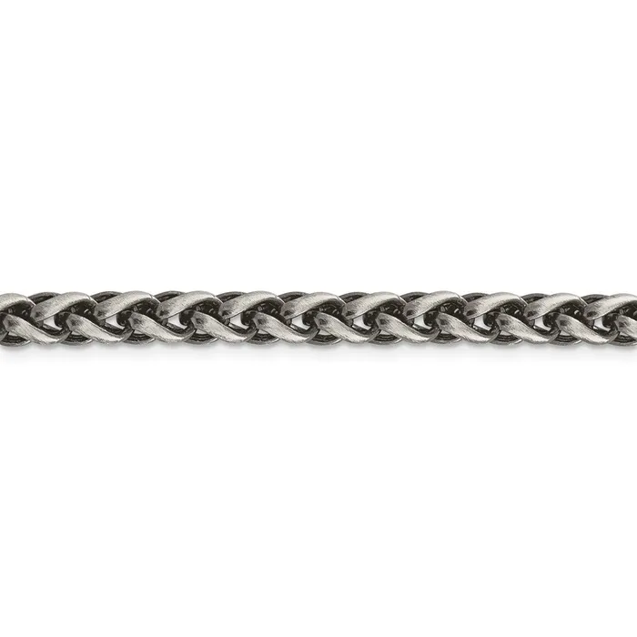 Sterling Silver Antiqued 6mm Round Spiga ChainWBCQFC14324 WB Choice Jewelry Rings Sterling Silver Antiqued 6mm Round Spiga ChainWBCQFC14324 WB Choice Jewelry Rings