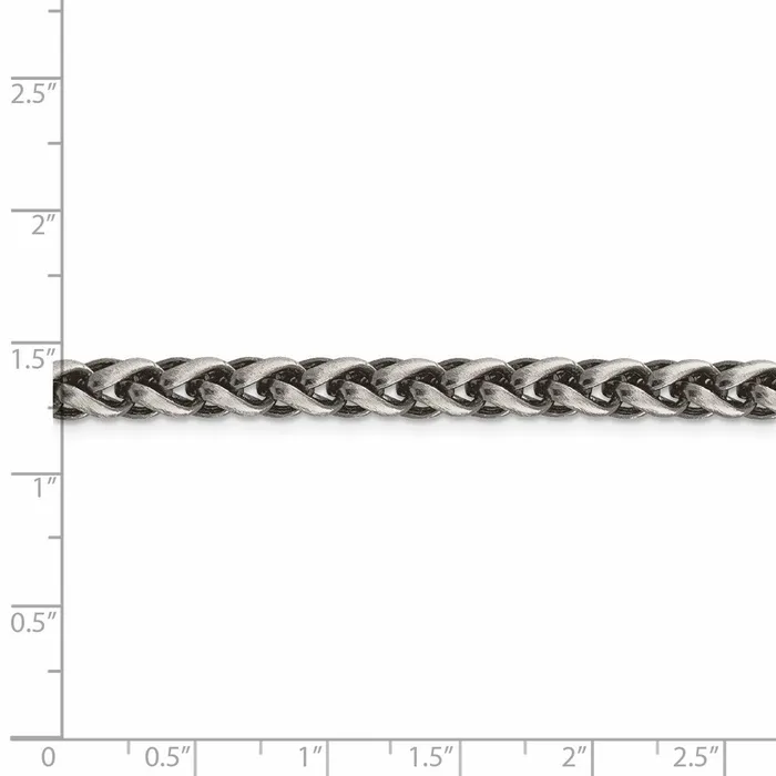 Sterling Silver Antiqued 6mm Round Spiga ChainWBCQFC14324 WB Choice Jewelry Rings Sterling Silver Antiqued 6mm Round Spiga ChainWBCQFC14324 WB Choice Jewelry Rings