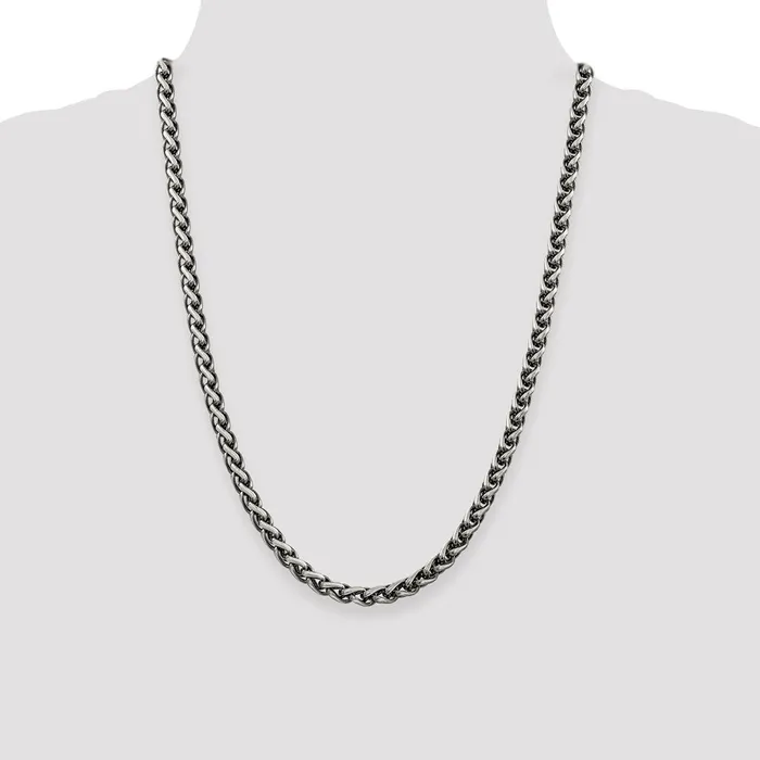 Sterling Silver Antiqued 6mm Round Spiga ChainWBCQFC14324 WB Choice Jewelry Rings Sterling Silver Antiqued 6mm Round Spiga ChainWBCQFC14324 WB Choice Jewelry Rings