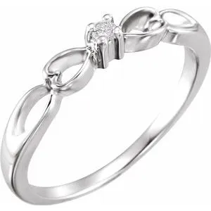 WB Choice Jewelry Rings 14K White 03 CT Diamond Heart Ring60359207595PSTWBC