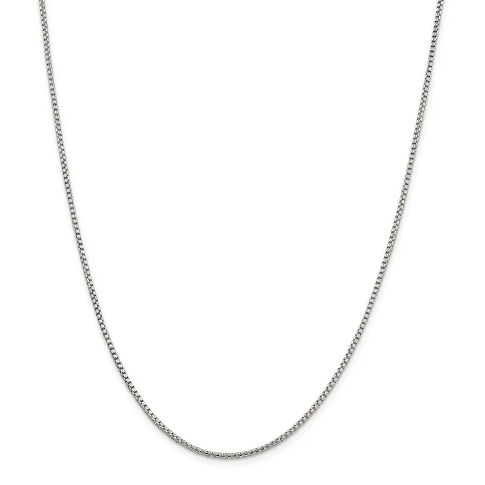 WB Choice Jewelry Rings Sterling Silver 175mm Round Box ChainWBCQHX03542