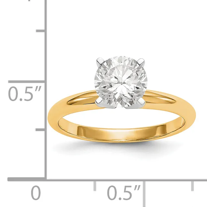 Wedding Bands Choice Jewelry Rings 14k TwoTone 1ct Lightweight 4Prong Solitaire Ring Mounting WBCKS11 Wedding Bands Choice Jewelry Rings 14k TwoTone 1ct Lightweight 4Prong Solitaire Ring Mounting WBCKS11