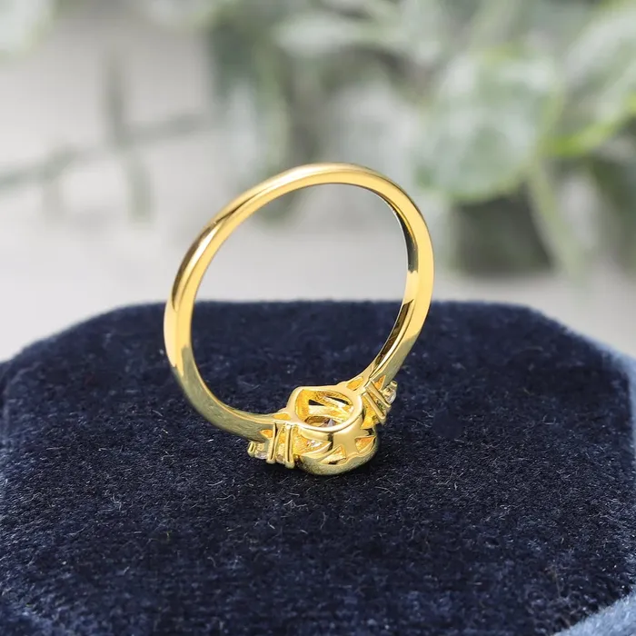 Rings AlibabaAbiding Teardrop with Sidestones Moissanite Bezel Set Ring 14K Gold 1ct Center Stone