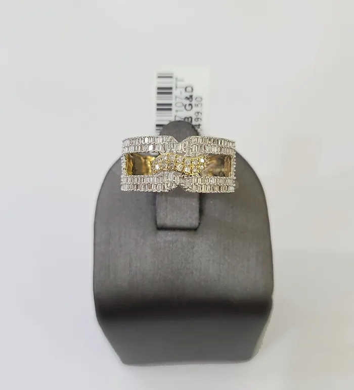 Gold and Diamond Real 10k Yellow Gold Diamond Ladies Ring Women Casual Engagement Wedding Rings