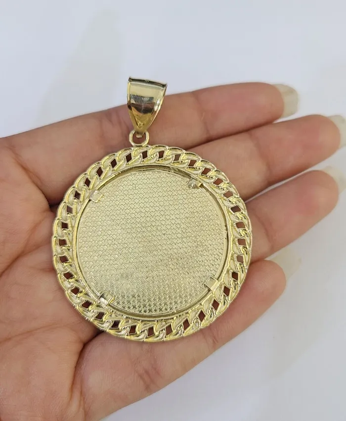Necklaces Gold and Diamond 10k Solid Rope Chain Last Supper Charm Set 4mm 1828Inch Necklace REAL Gold