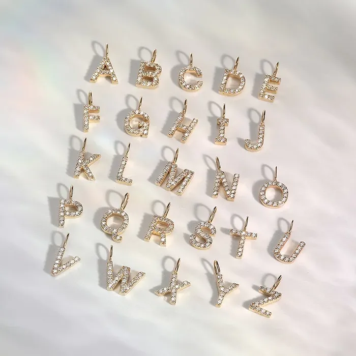 Charm Necklaces Aurelie Gi T Diamond Initial Charm