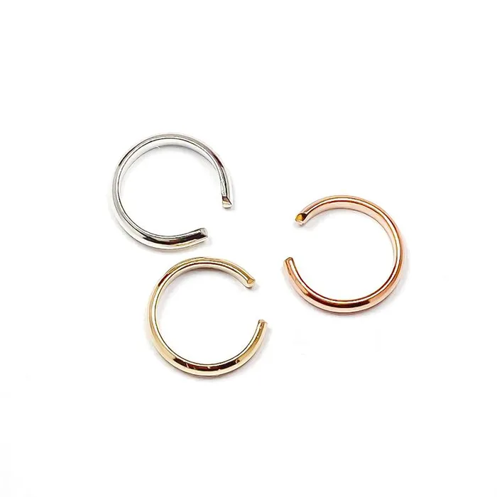 Earrings Hoops By Hand Half Round Gold Filled Ear Cuff