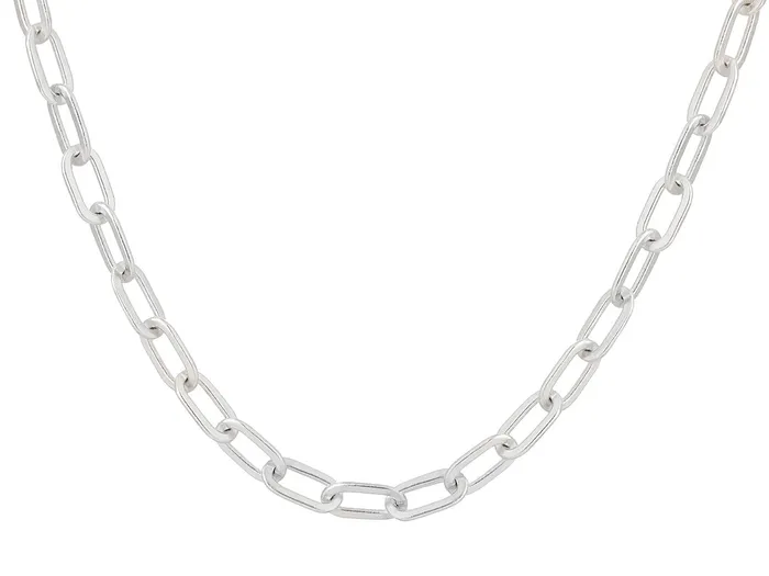 Necklaces GG SILVER NEW GURHAN Mens Sterling Silver Link Short Necklace Flat Oval
