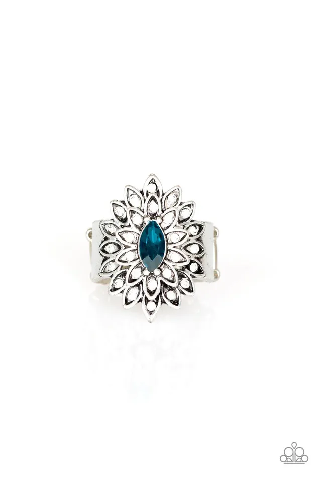 Blooming Fireworks Blue Ring Jewelry By Bretta Paparazzi Accessories Rings