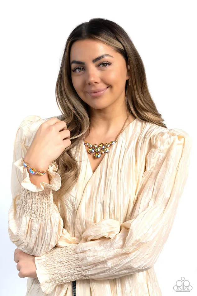 Bracelets Paparazzi Accessories Twinkling Trio Gold Bracelet Jewelry by Bretta
