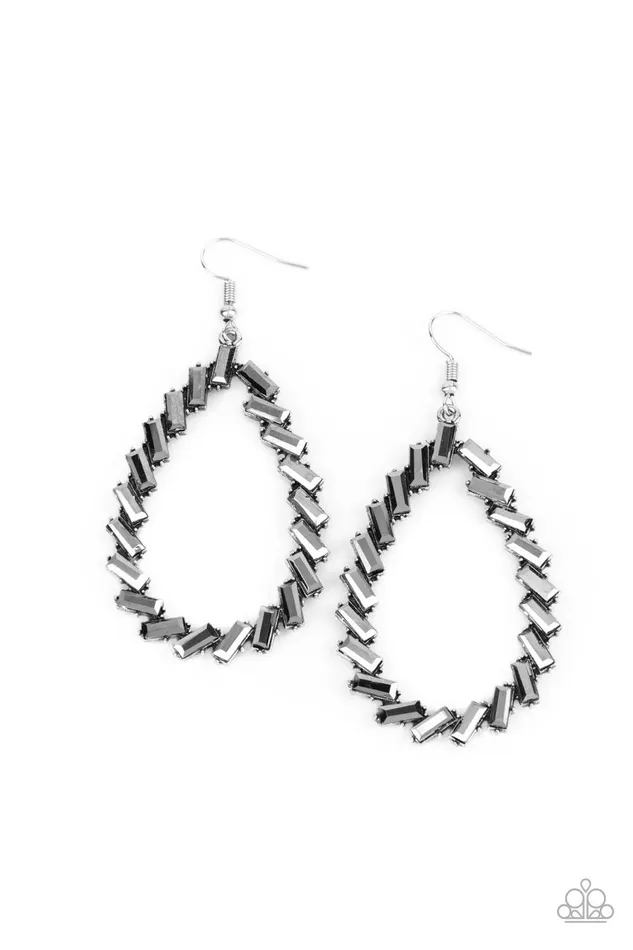 Earrings Paparazzi Accessories Striking RESPLENDENCE Silver Earrings Jewelry by Bretta