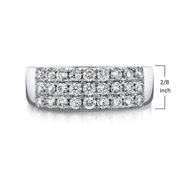 14K 109cttw VS White Diamond Band Ring TVON Rings