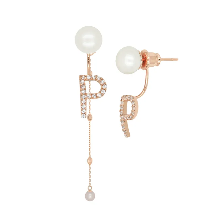 acemijewelry Earrings Initial Earring Long Romantic Charm