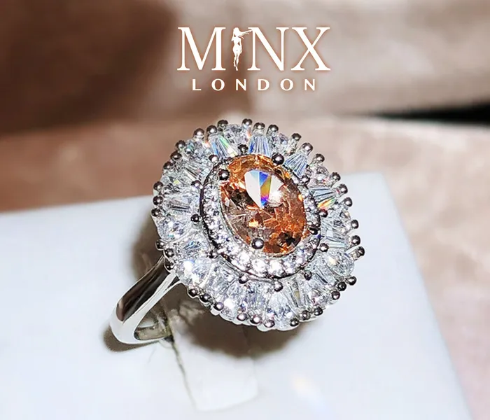 Champagne Diamond Ring Champagne Diamond Engagement Rings Champagne Diamond Rings Orange Diamond Engagement Ring Beautiful Ring Minx London Rings