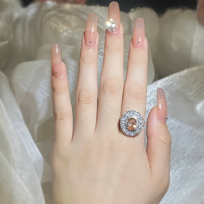Champagne Diamond Ring Champagne Diamond Engagement Rings Champagne Diamond Rings Orange Diamond Engagement Ring Beautiful Ring Minx London Rings