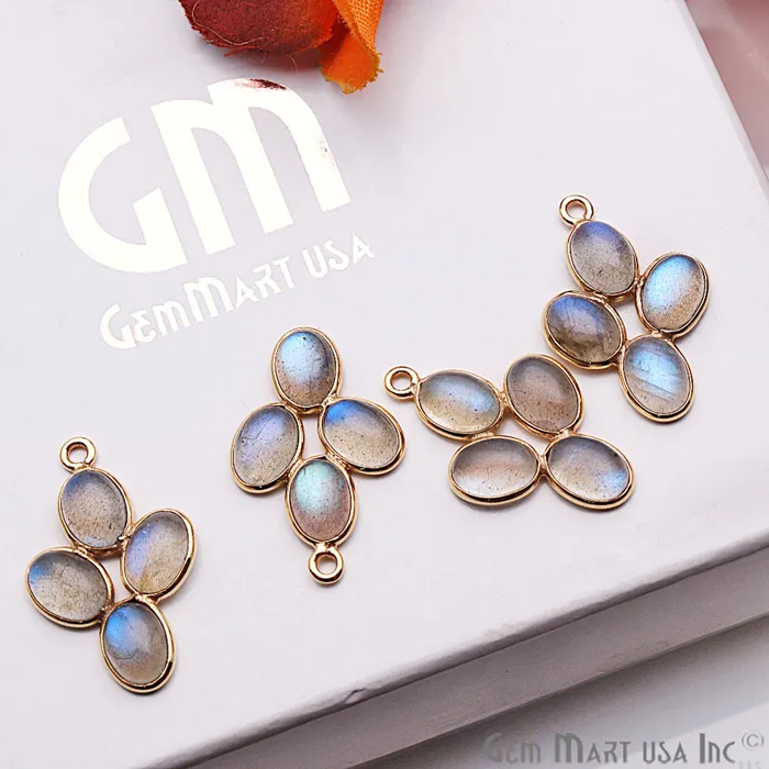 DIY Labradorite Gold Plated 28x18mm Flower Chandelier Finding Component GemmartUSA Earrings DIY Labradorite Gold Plated 28x18mm Flower Chandelier Finding Component GemmartUSA Earrings