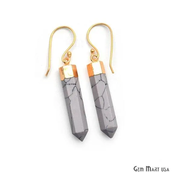 Earrings Pencil Shape 39x7mm Gold Plated Jasper Gemstone Hook Earrings Pick your Gemstone 901611 GemMartUSA Earrings Pencil Shape 39x7mm Gold Plated Jasper Gemstone Hook Earrings Pick your Gemstone 901611 GemMartUSA