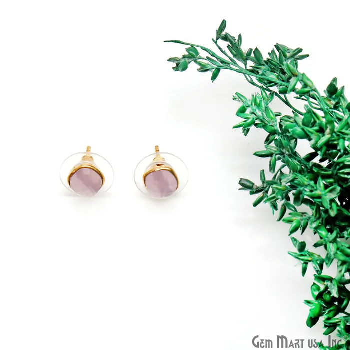 GemMartUSA Cushion Shape 6mm Gold Plated Stud Earring Earrings GemMartUSA Cushion Shape 6mm Gold Plated Stud Earring Earrings
