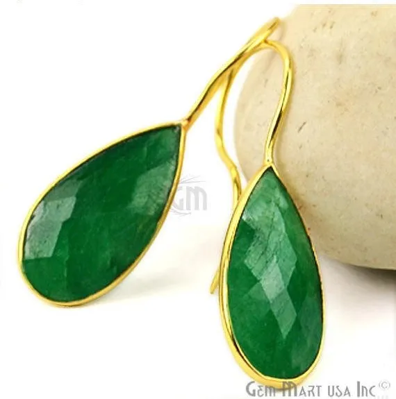 GemMartUSA Earrings Gold Plated Pears 11x35mm Gemstone Dangle Hook Earring Choose Your Gemstone 1Pair GemMartUSA Earrings Gold Plated Pears 11x35mm Gemstone Dangle Hook Earring Choose Your Gemstone 1Pair