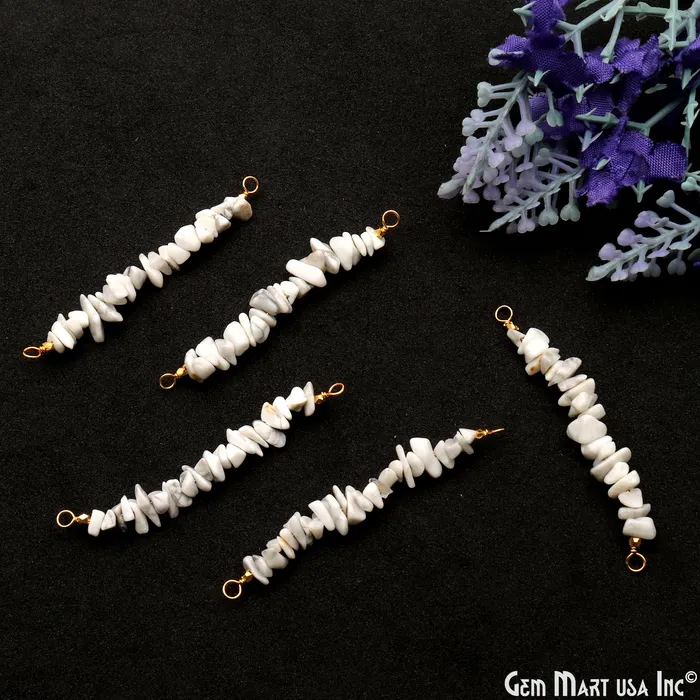 GemMartUSA PreStyled Sets Uncut Gemstone Beads Bar Gold Plated Wire Wrapped Pendant 50X9mm 2 Inch GemMartUSA PreStyled Sets Uncut Gemstone Beads Bar Gold Plated Wire Wrapped Pendant 50X9mm 2 Inch