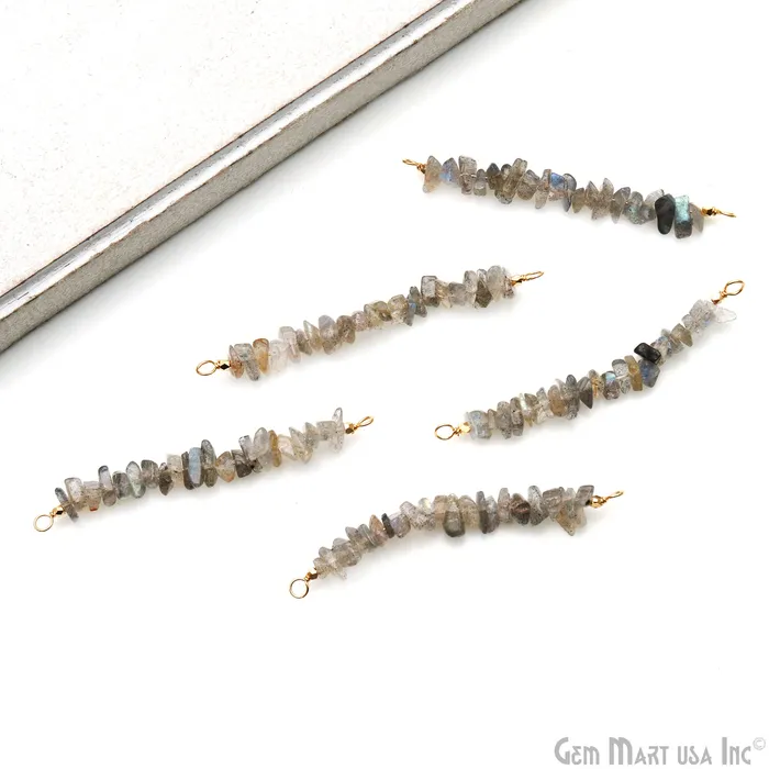 GemMartUSA PreStyled Sets Uncut Gemstone Beads Bar Gold Plated Wire Wrapped Pendant 50X9mm 2 Inch GemMartUSA PreStyled Sets Uncut Gemstone Beads Bar Gold Plated Wire Wrapped Pendant 50X9mm 2 Inch