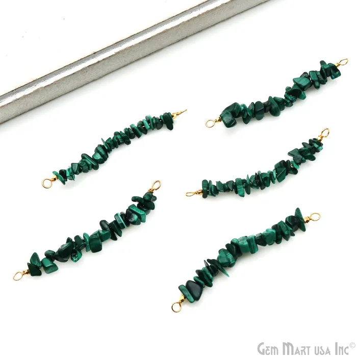 GemMartUSA PreStyled Sets Uncut Gemstone Beads Bar Gold Plated Wire Wrapped Pendant 50X9mm 2 Inch GemMartUSA PreStyled Sets Uncut Gemstone Beads Bar Gold Plated Wire Wrapped Pendant 50X9mm 2 Inch