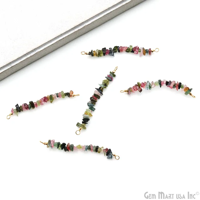 GemMartUSA PreStyled Sets Uncut Gemstone Beads Bar Gold Plated Wire Wrapped Pendant 50X9mm 2 Inch GemMartUSA PreStyled Sets Uncut Gemstone Beads Bar Gold Plated Wire Wrapped Pendant 50X9mm 2 Inch