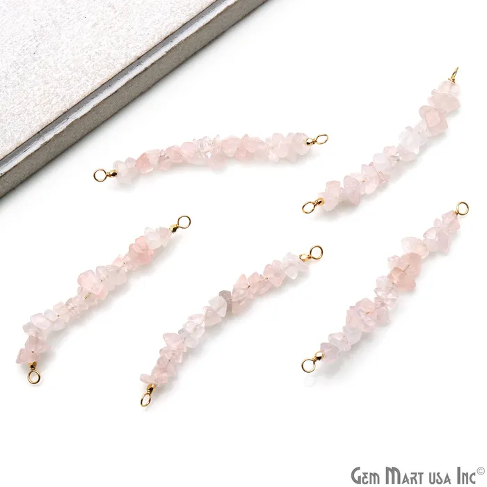 GemMartUSA PreStyled Sets Uncut Gemstone Beads Bar Gold Plated Wire Wrapped Pendant 50X9mm 2 Inch GemMartUSA PreStyled Sets Uncut Gemstone Beads Bar Gold Plated Wire Wrapped Pendant 50X9mm 2 Inch