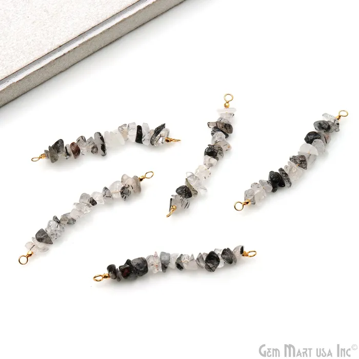 GemMartUSA PreStyled Sets Uncut Gemstone Beads Bar Gold Plated Wire Wrapped Pendant 50X9mm 2 Inch GemMartUSA PreStyled Sets Uncut Gemstone Beads Bar Gold Plated Wire Wrapped Pendant 50X9mm 2 Inch