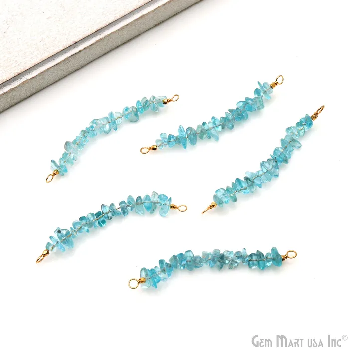 GemMartUSA PreStyled Sets Uncut Gemstone Beads Bar Gold Plated Wire Wrapped Pendant 50X9mm 2 Inch GemMartUSA PreStyled Sets Uncut Gemstone Beads Bar Gold Plated Wire Wrapped Pendant 50X9mm 2 Inch