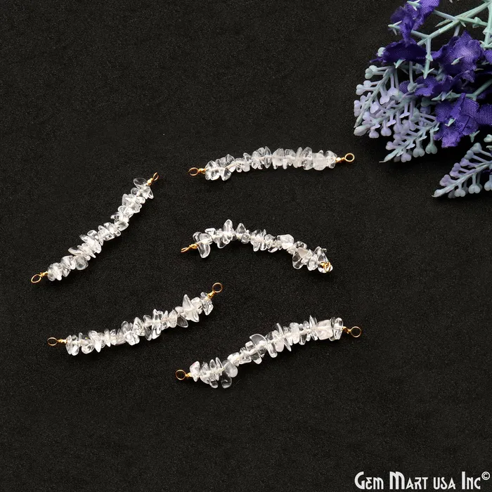 GemMartUSA PreStyled Sets Uncut Gemstone Beads Bar Gold Plated Wire Wrapped Pendant 50X9mm 2 Inch GemMartUSA PreStyled Sets Uncut Gemstone Beads Bar Gold Plated Wire Wrapped Pendant 50X9mm 2 Inch