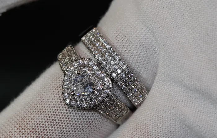 Lab Diamonds London Rings Heart Ring Diamond Heart Ring Heart Ring with Diamonds Engagement Ring Set