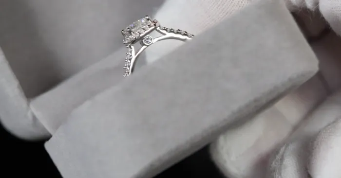 Lab Diamonds London Womens Moissanite Diamond Engagement Ring Emerald Cut Moissanite Diamond Ring Rings