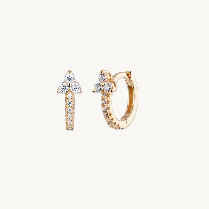 Lotus Sapphire Hoop Earrings Camile Stone Earrings