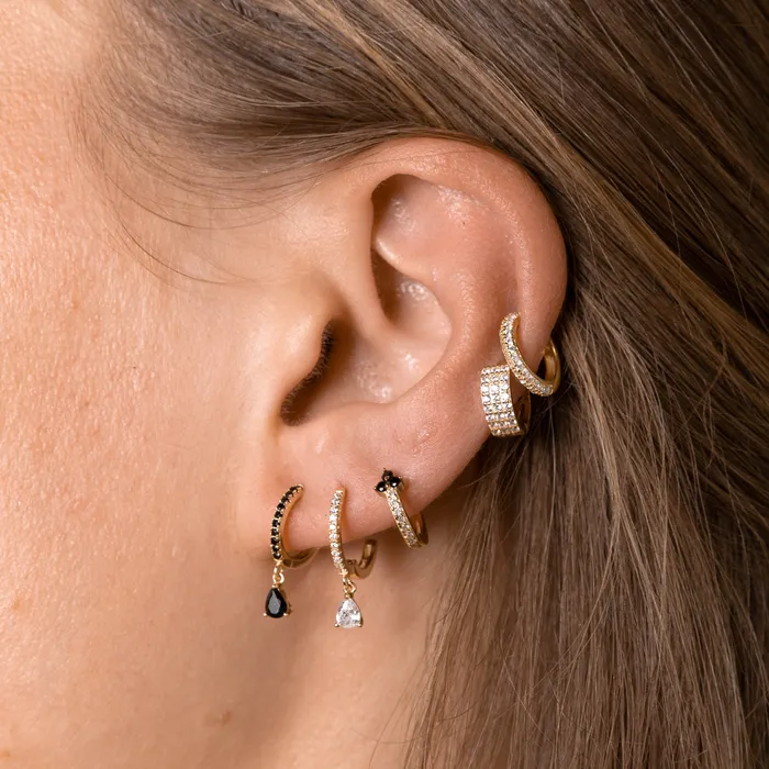 Lotus Sapphire Hoop Earrings Camile Stone Earrings