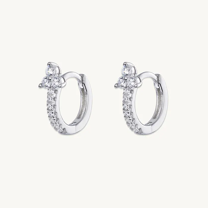 Lotus Sapphire Hoop Earrings Camile Stone Earrings