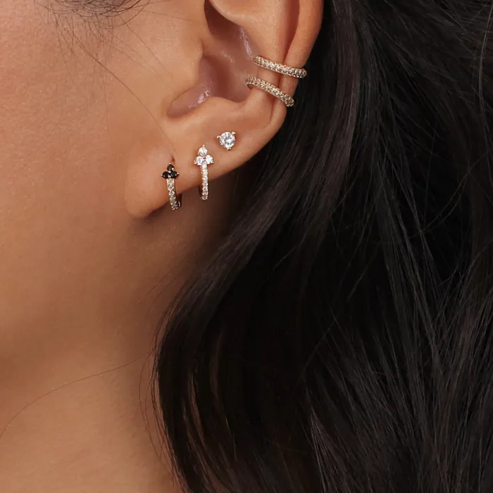 Lotus Sapphire Hoop Earrings Camile Stone Earrings