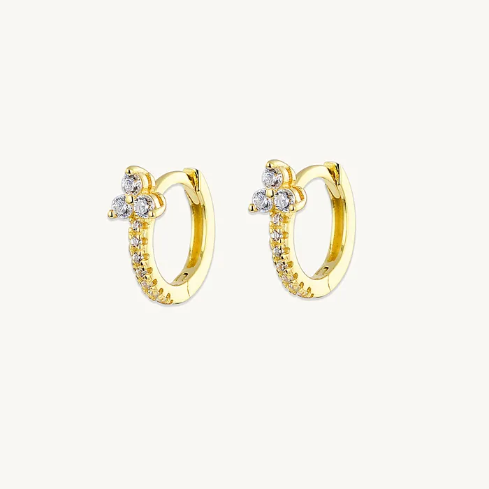 Lotus Sapphire Hoop Earrings Camile Stone Earrings