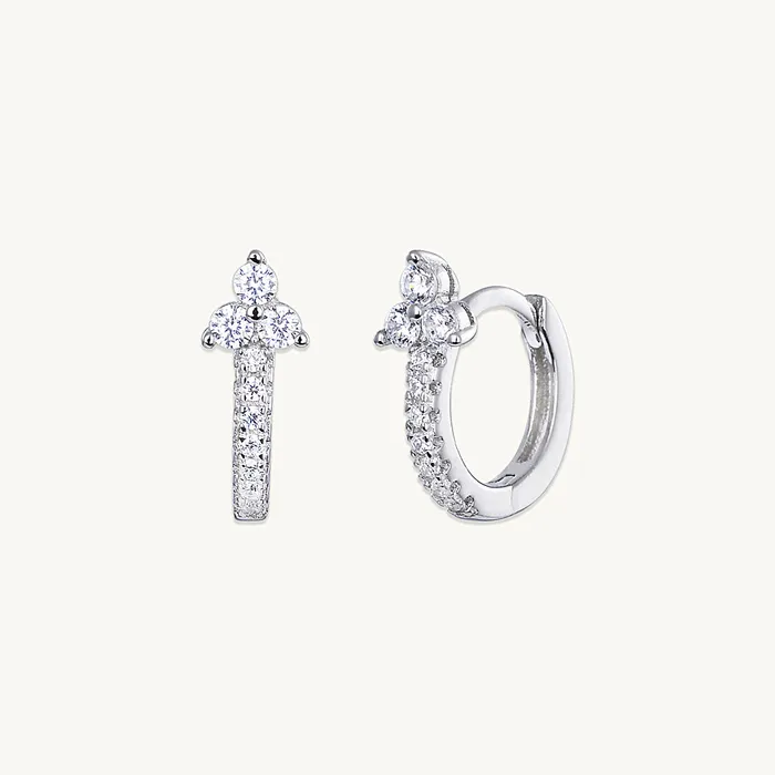Lotus Sapphire Hoop Earrings Camile Stone Earrings